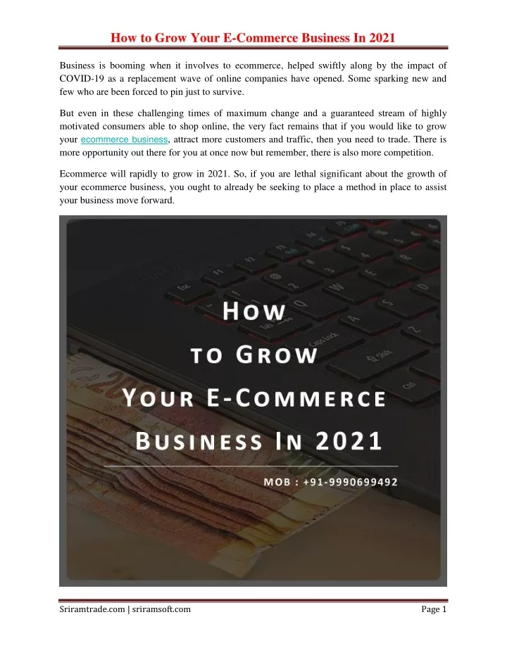 how to grow your e commerce business in 2021
