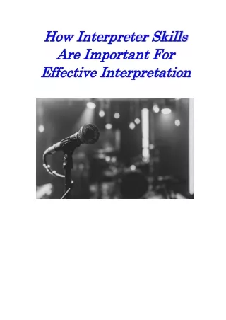 how interpreter skills how interpreter skills