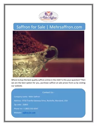 saffron for sale mehrsaffron com