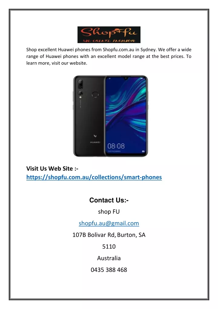 shop excellent huawei phones from shopfu