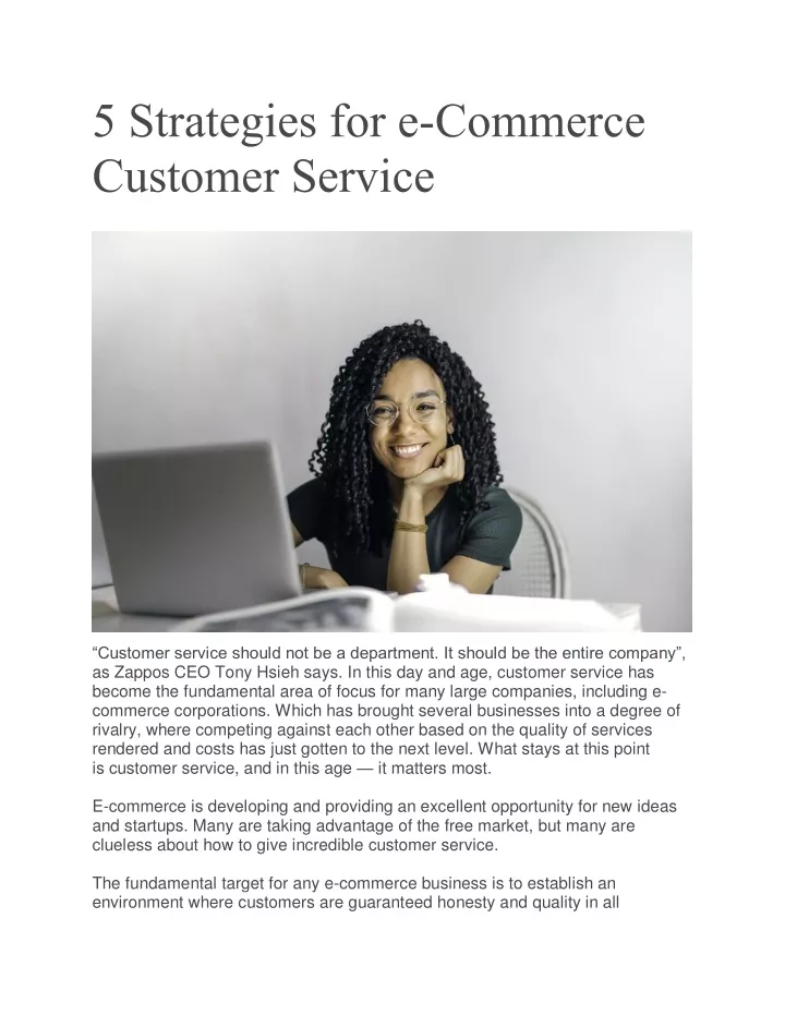 5 strategies for e commerce customer service