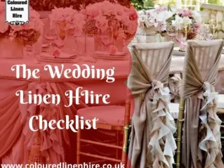 Wedding Linen Hire Checklist