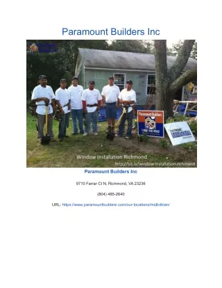 paramount builders inc