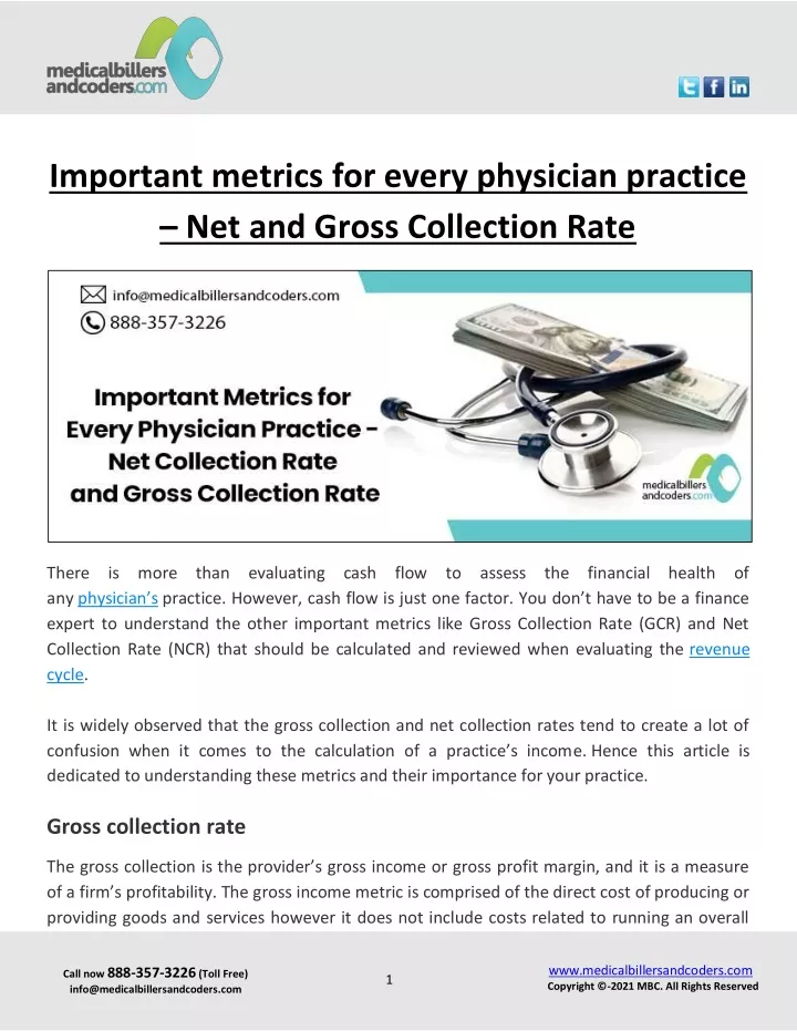 important metrics for every physician practice