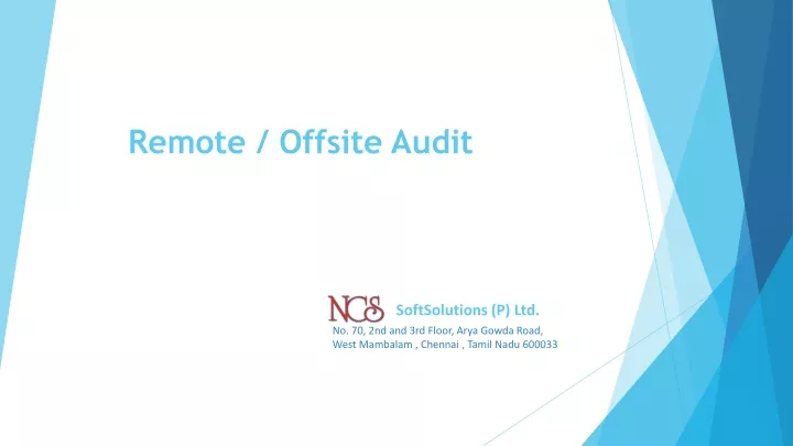remote offsite audit
