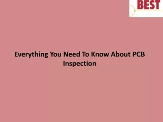 everything you need to know about pcb inspection