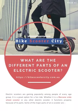 What are the Different Parts of an Electric Scooter?