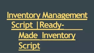 inventory mana g ement