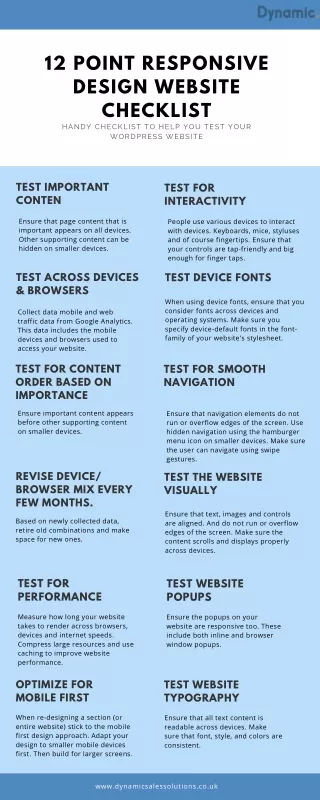 12 point responsive design website checklist