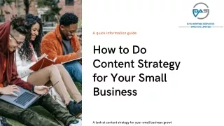 Content Strategy for Your Small Business Needs