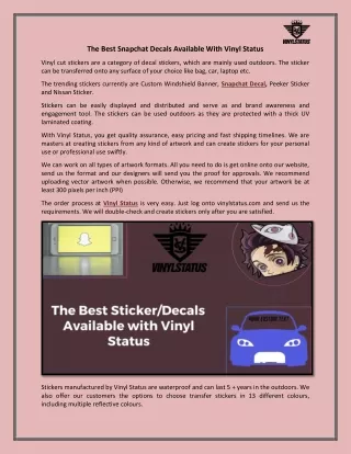 the best snapchat decals available with vinyl