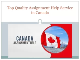 top quality assignment help service in canada