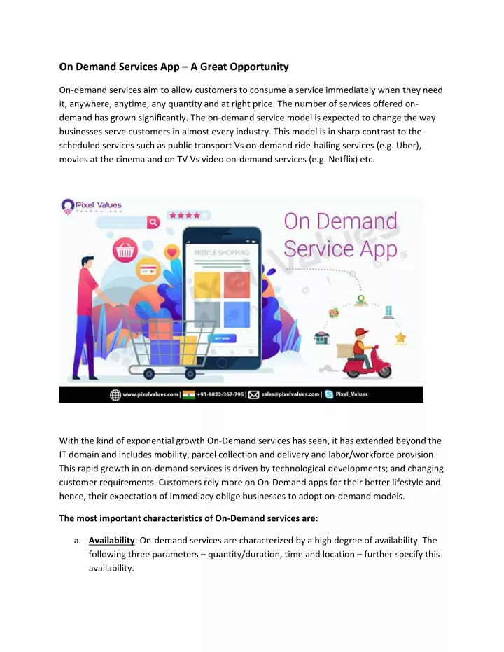 on demand services app a great opportunity