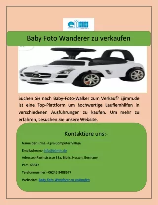 Baby Foto Wanderer zu verkaufen