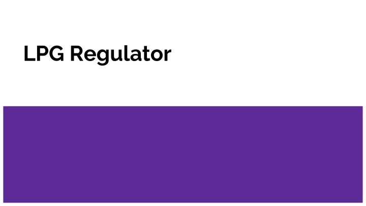 lpg regulator