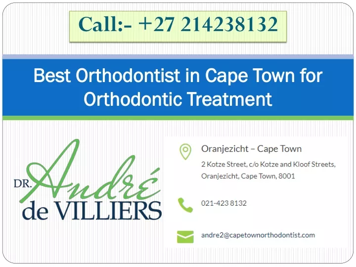 best orthodontist in cape town for orthodontic treatment