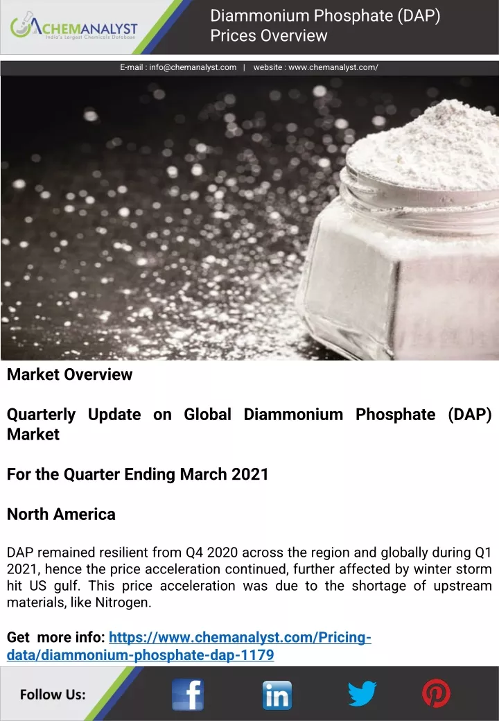 diammonium phosphate dap prices overview