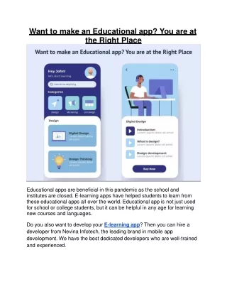 want to make an educational