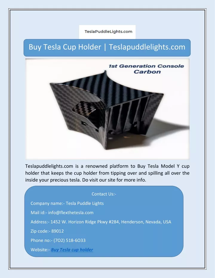 buy tesla cup holder teslapuddlelights com