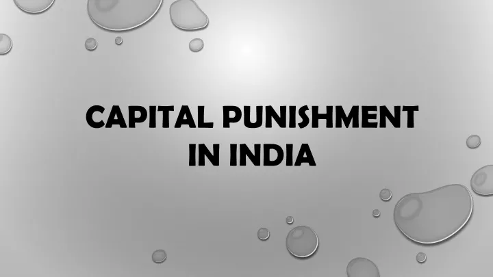 capital punishment in india