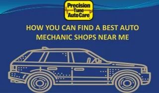 Get The Best Auto Mechanic Shops Near Washington | Precision Tune Auto Care