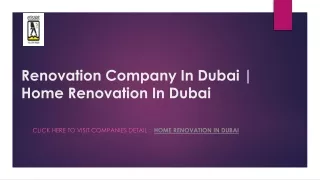 Renovation Company In Dubai | Home Renovation In Dubai