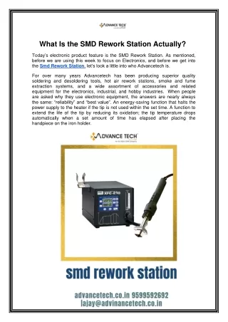 what is the smd rework station actually