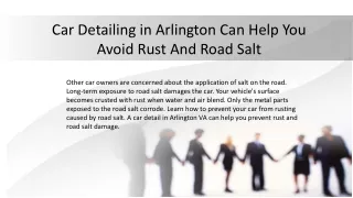 Car Detailing in Arlington Can Help You Avoid Rust And Road Salt