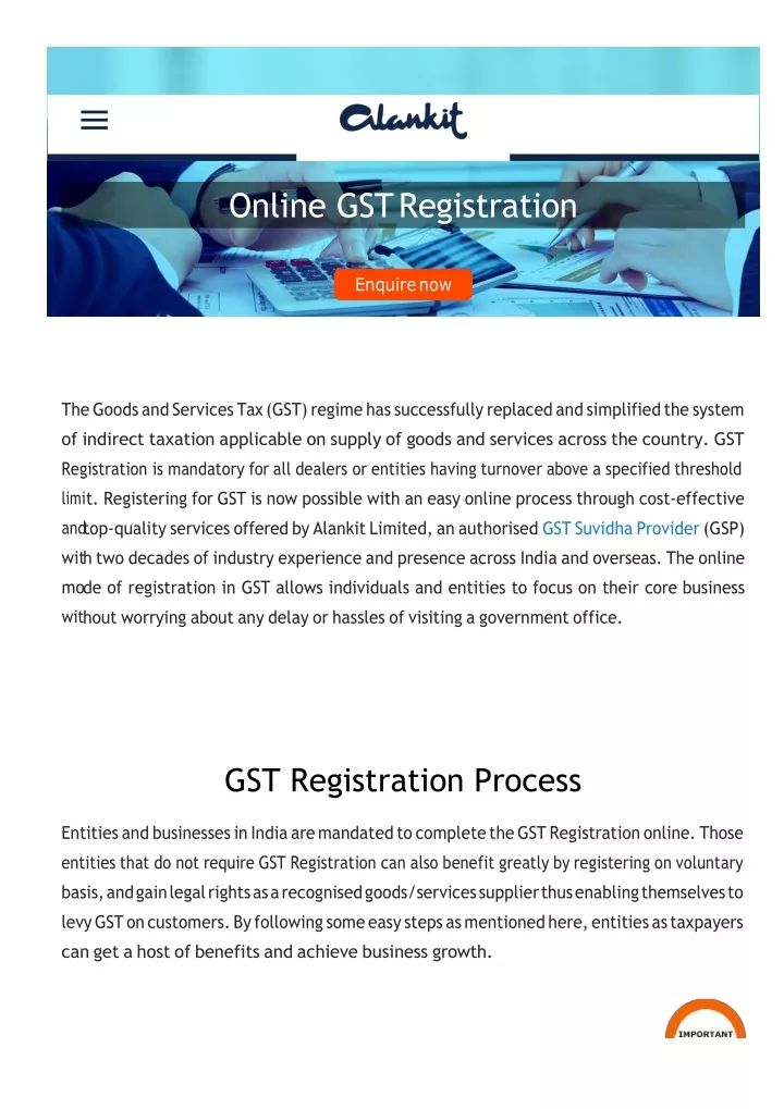 online gst registration