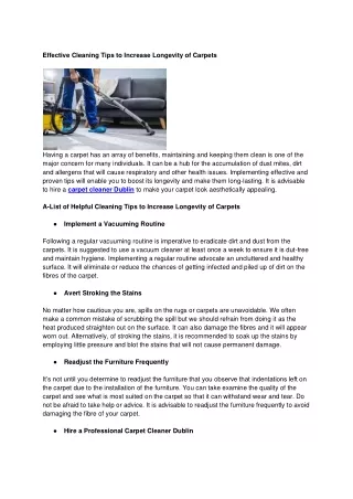 effective cleaning tips to increase longevity
