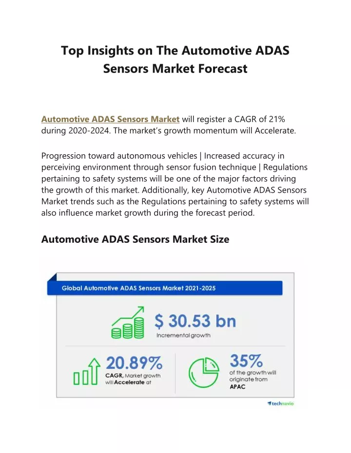 top insights on the automotive adas sensors