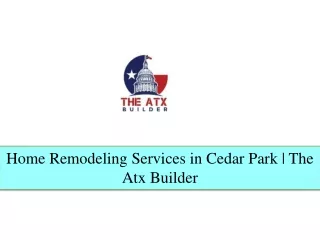 Home remodeling service leander tx