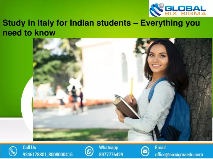 study in italy for indian students everything