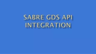 sabre gds api integration