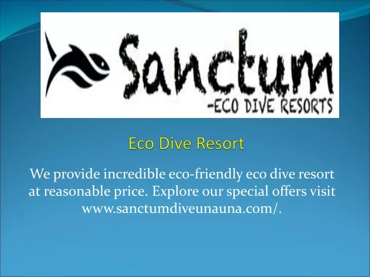 eco dive resort