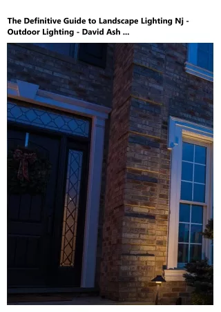 The Most Influential People in the Landscape Lighting Contractor Installer Servi