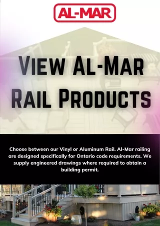 Vinyl Railing Ontario & Aluminium Railing Installation | Al-Mar Vinyl