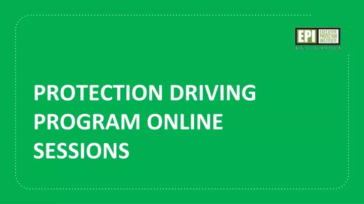 protection driving program online sessions