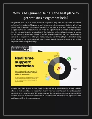 Why is Assignment Help UK the best place to get statistics assignment help?