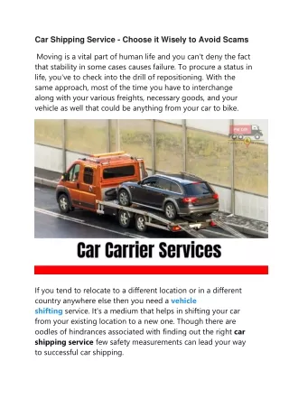 Car Shipping Service