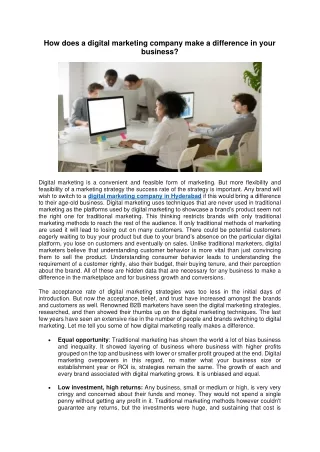 how does a digital marketing company make