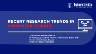 recent research trends in computer science
