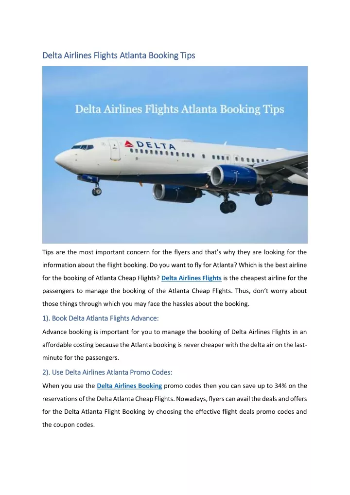 delta airlines flights atlanta booking tips delta