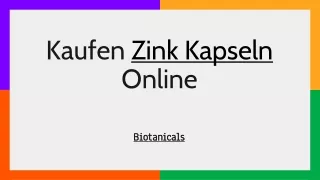 Kaufen Zink Kapseln Online - Biotanicals