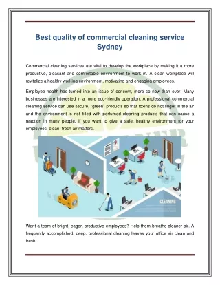 Best quality of commercial cleaning service Sydney