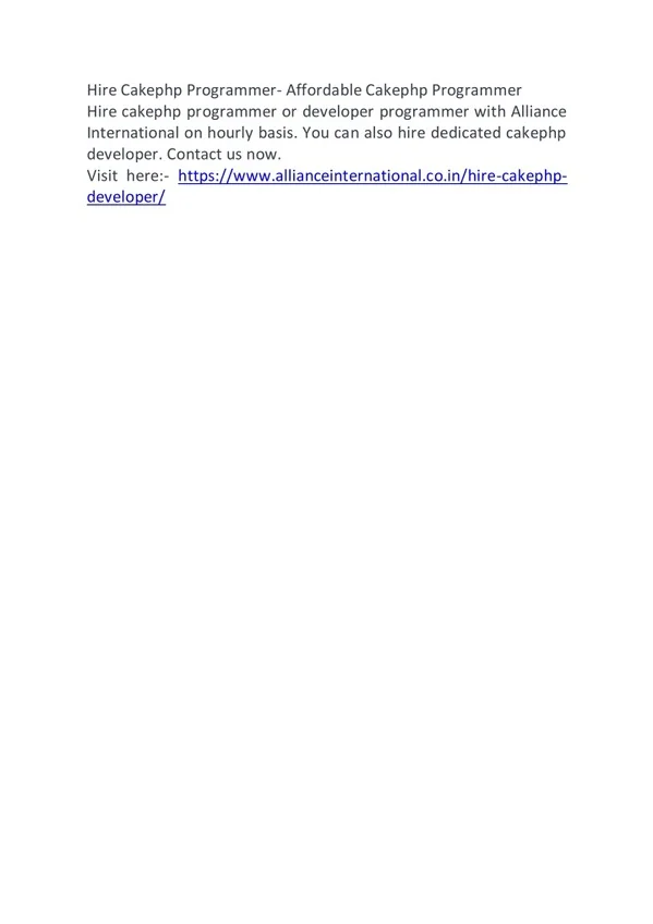 hire cakephp programmer affordable cakephp