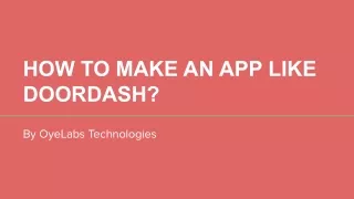 how to make an app like doordash