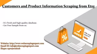 customers and product information scraping from etsy
