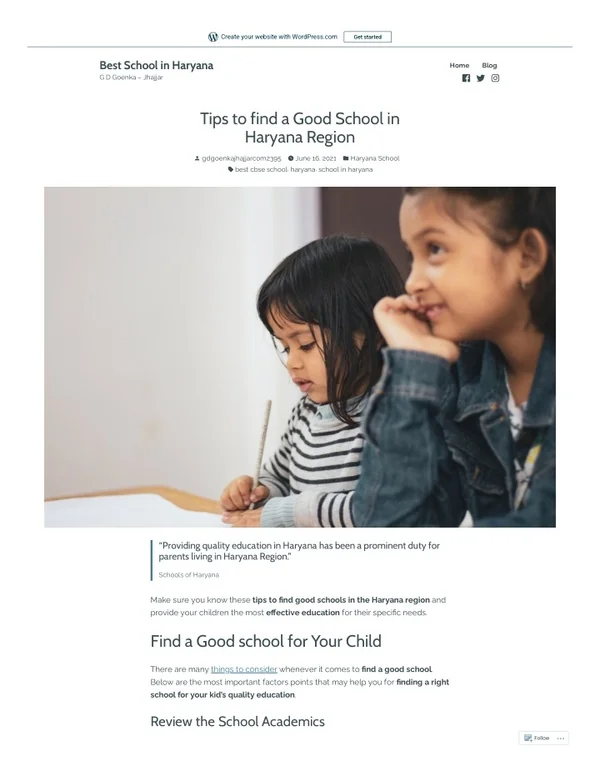 Tips to find a Good School in Haryana Region