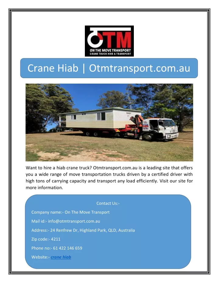 crane hiab otmtransport com au